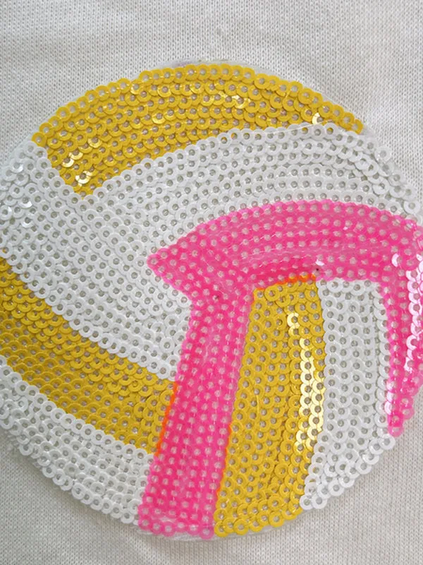 Vibrant Sports Event Sequin Volleyball Tee