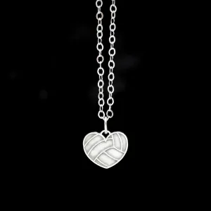 Volleyball Heart Pendant Necklace