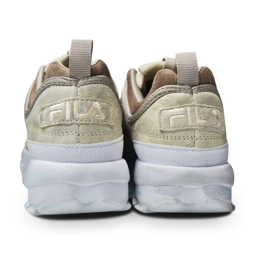 Womens Fila Disruptor II Script Distressed - 5FM00405-103 -  White